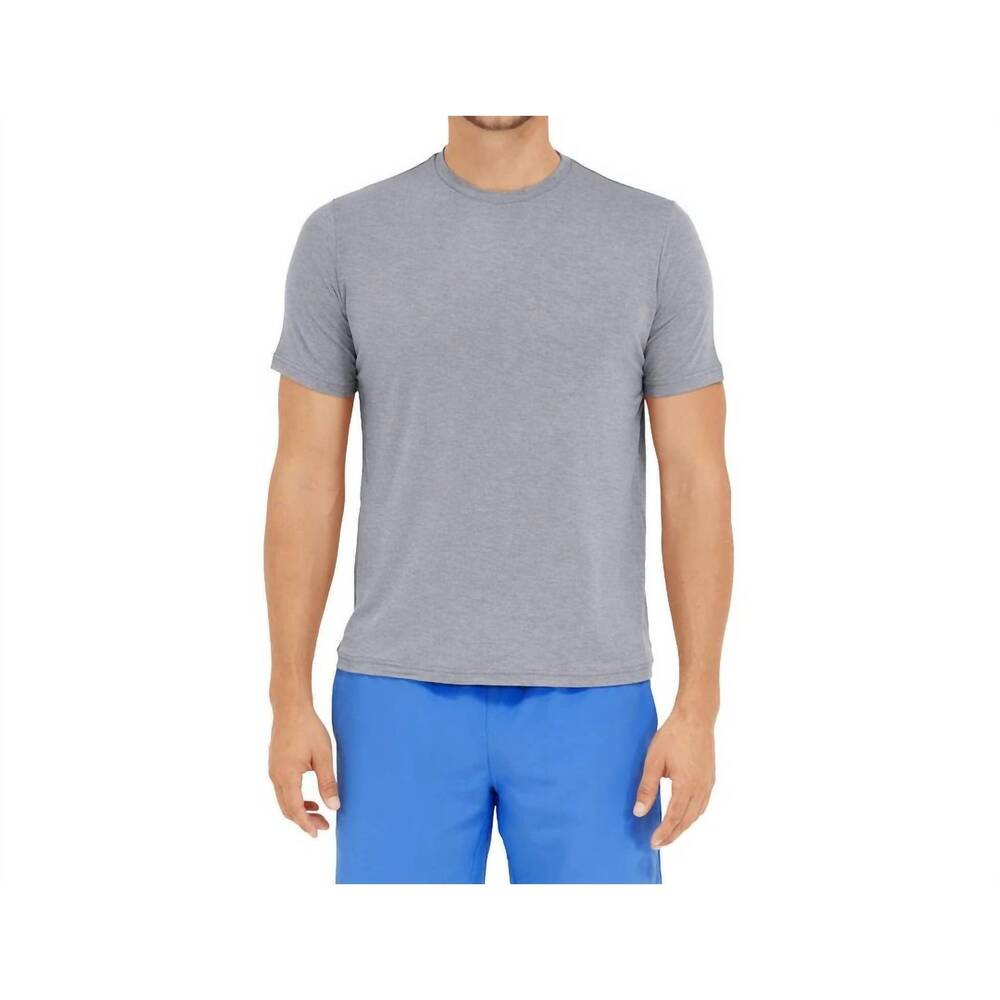 NEW SOMEWHERE SUNNY men's upf 50+ bamboo everyday t-shirt in heather grey